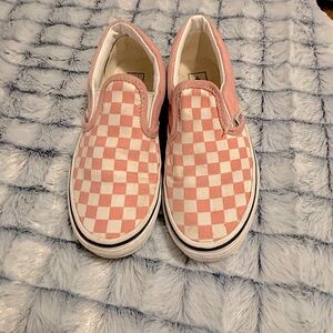 Vans checker lows- girls pink check.